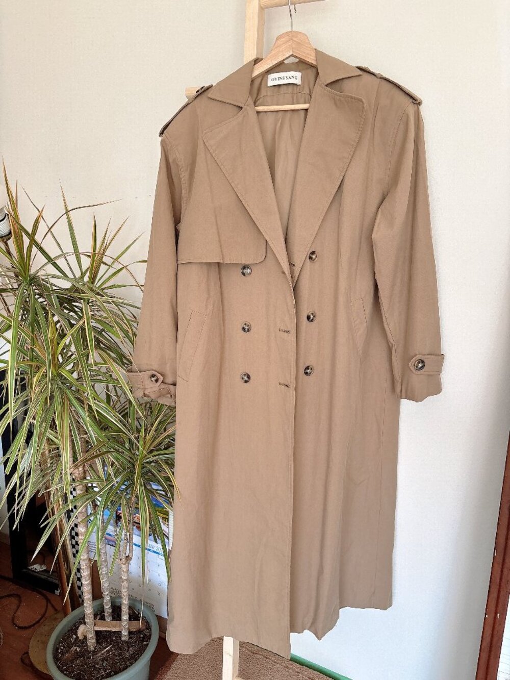 Oversized Tan Trench Coat - Classic Coat